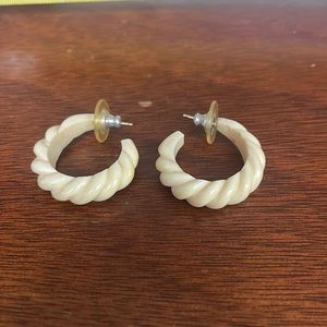 Ivory earrings for pierced ears